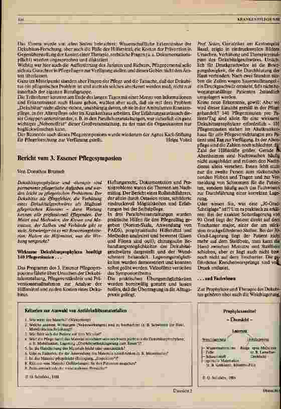 Vorschauseite 2: 3. Essener Pflegesymposion Dekubitusprophylaxe und -therapie