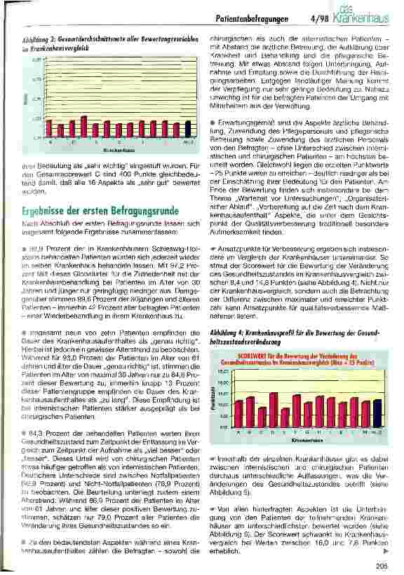 Vorschauseite 4: Patientenbefragungen in Krankenhäusern Schleswig-Holsteins