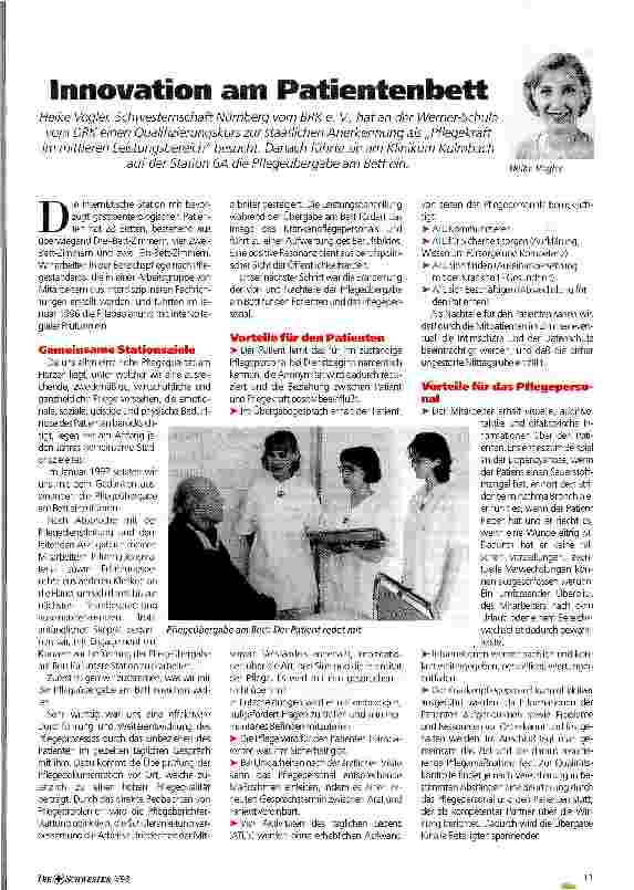 Vorschauseite 1: Innovation am Patientenbett