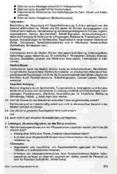 Vorschauseite 2: Gesundheit 2000 Analyse zu Ziel 16: Positives Gesundheitsverhalten
