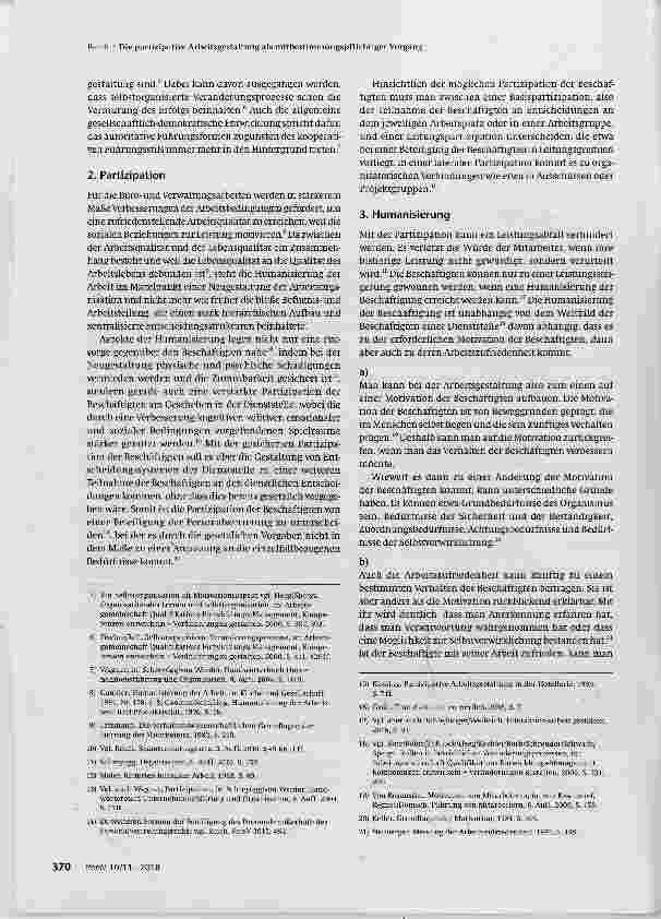 Vorschauseite 2: Die partizipative Arbeitsgestaltung als mitbestimmungspflichtiger Vorgang