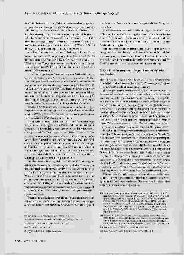 Vorschauseite 4: Die partizipative Arbeitsgestaltung als mitbestimmungspflichtiger Vorgang