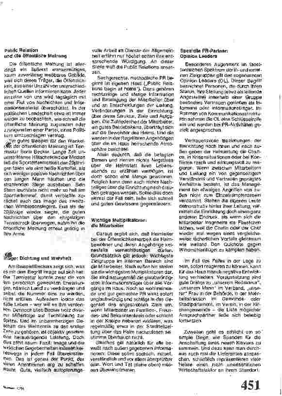 Vorschauseite 2: Public Relations-Seminar für stationäre Einrichtungen