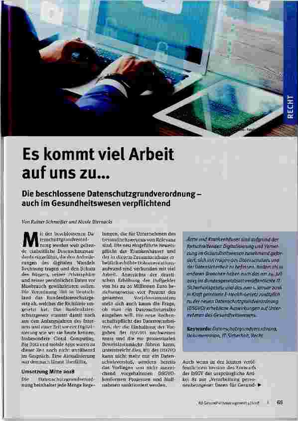 Vorschauseite 1: Es kommt viel Arbeit auf uns zu...