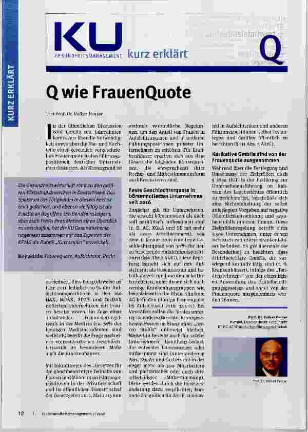 Vorschauseite 1: Q wie FrauenQuote