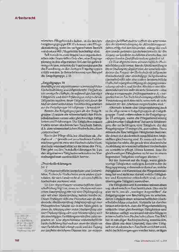 Vorschauseite 3: Pflegedienstleitungen: Eingruppierung nach TV-L und TVöD