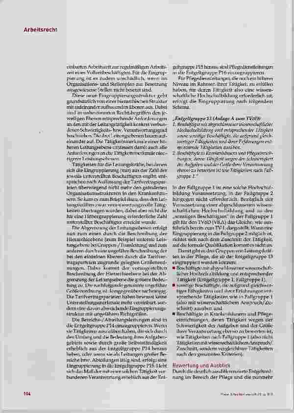 Vorschauseite 5: Pflegedienstleitungen: Eingruppierung nach TV-L und TVöD