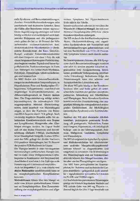Vorschauseite 2: Enzephalopathie infolge Malnutrition, Enteropathien und Stoffwechselstörungen