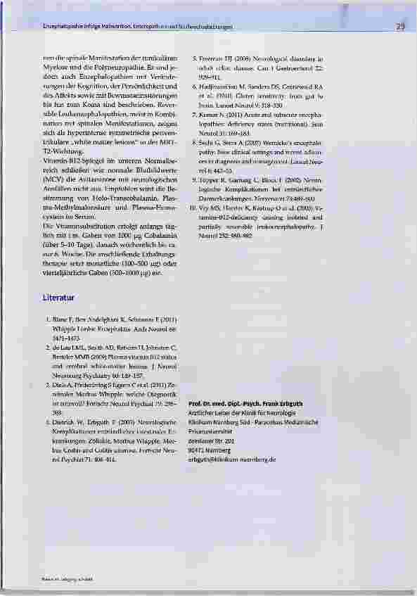 Vorschauseite 4: Enzephalopathie infolge Malnutrition, Enteropathien und Stoffwechselstörungen