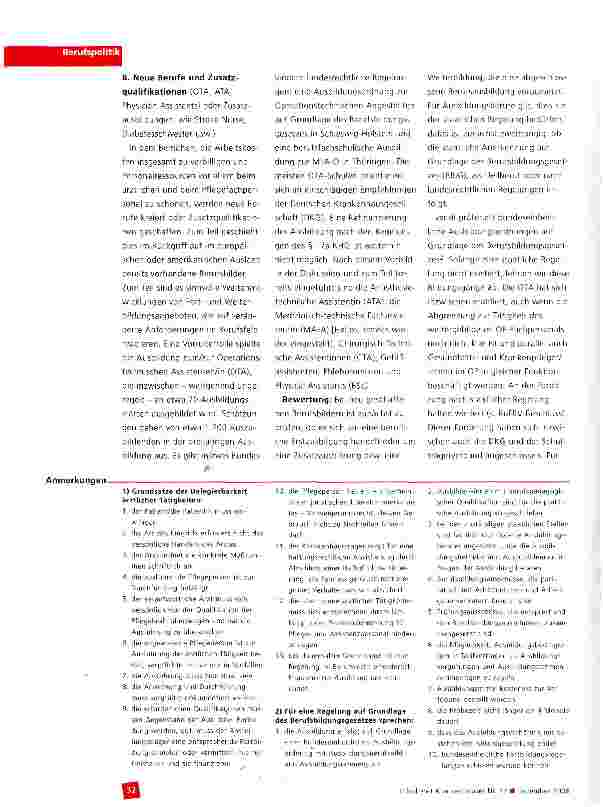 Vorschauseite 2: Zur Diskussion: Neue Arbeitsteilung im Gesundheitswesen