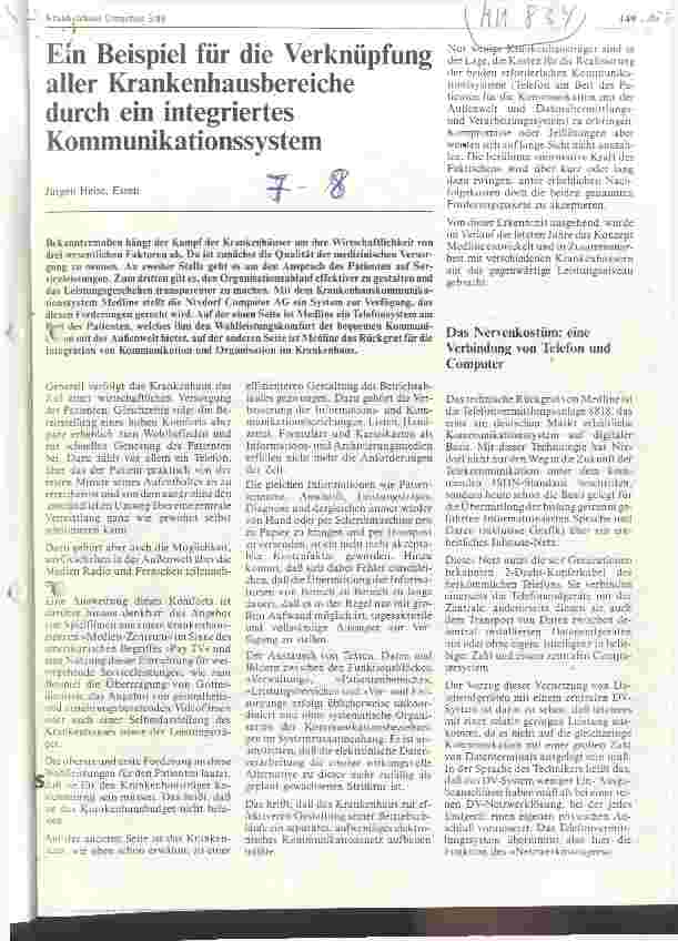 Vorschauseite 1: Ein Beispiel für die Verknüpfung aller Krankenhausbereiche durch ein integriertes Kommunikationssystem