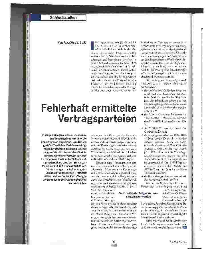 Vorschauseite 1: Fehlerhaft ermittelte Vertragsparteien