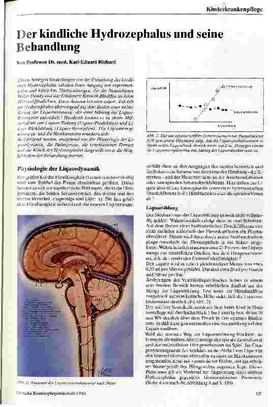Vorschauseite 1: Der kindliche Hydrozephalus und seine Behandlung