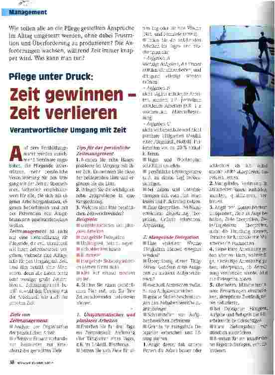 Vorschauseite 1: Zeit gewinnen - Zeit verlieren Verantwortlicher Umgang mit Zeit