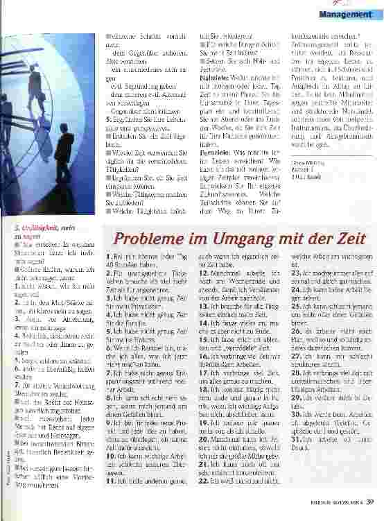 Vorschauseite 2: Zeit gewinnen - Zeit verlieren Verantwortlicher Umgang mit Zeit