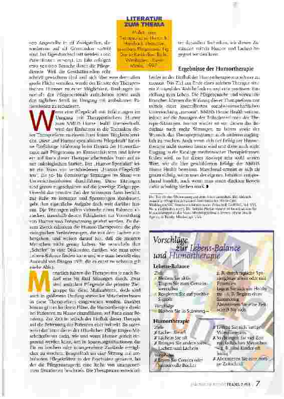 Vorschauseite 2: Humor - Therapieform in der Häuslichen Pflege