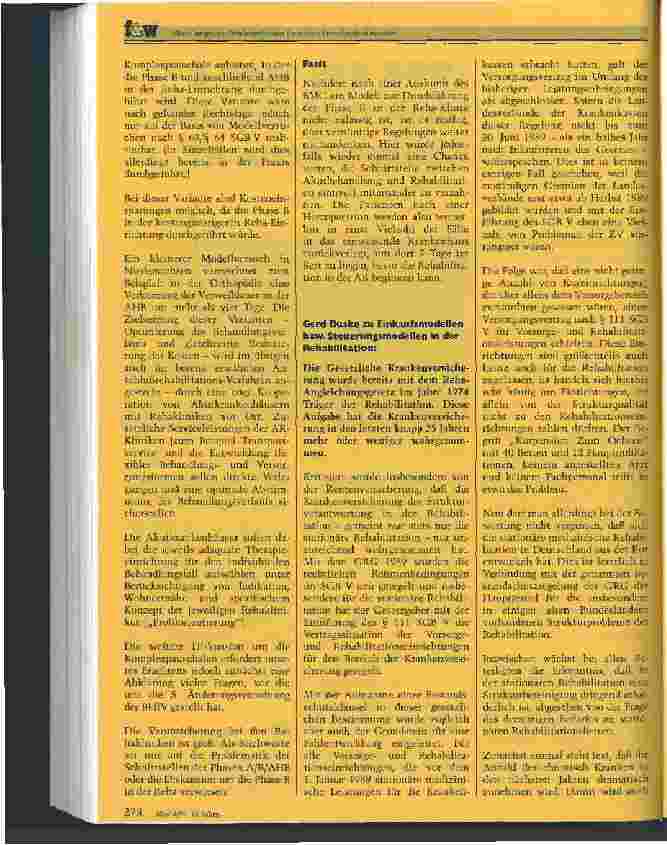 Vorschauseite 2: 1998 das Jahr 1 nach den Gesundheitsreformen?