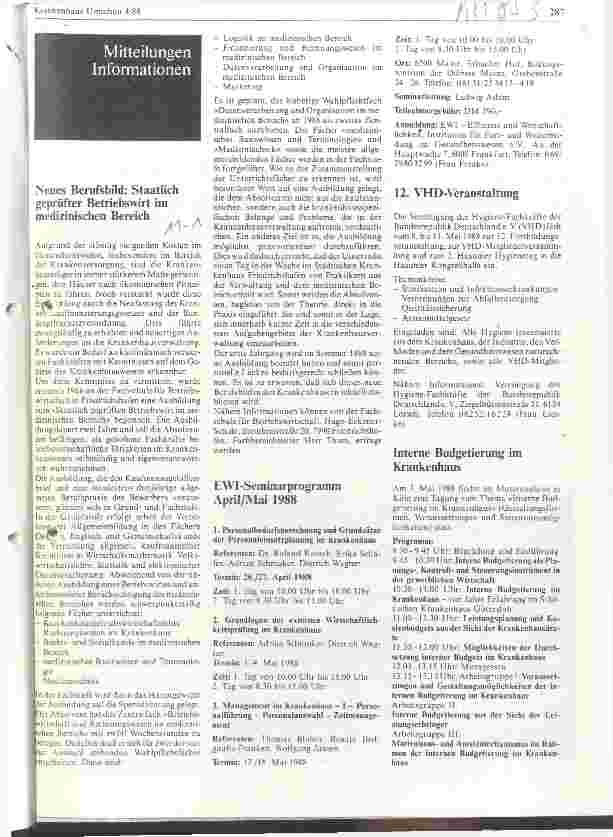 Vorschauseite 1: Neues Berufsbild: Staatlich geprüfter Betriebswirt im medizinischen Bereich
