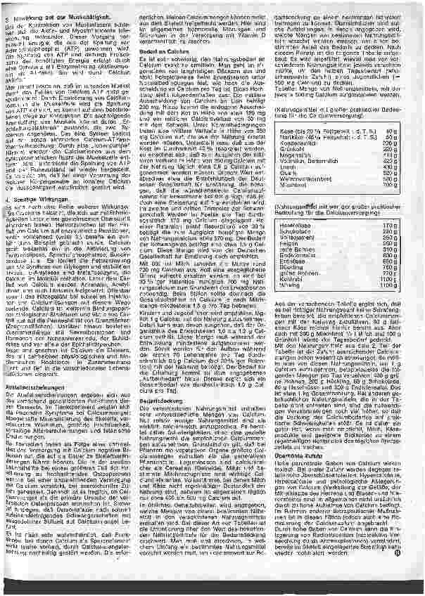 Vorschauseite 2: Grundzüge der Ernährung des gesunden Menschen 31.Folge: Die Mineralstoffe: Calcium