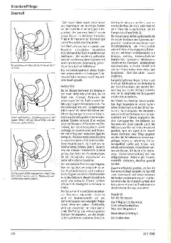 Vorschauseite 3: Stuhlinkontinenz - Neue chirurgische Wege der Behandlung ABS - (Künstlicher Darmschließmuskel)