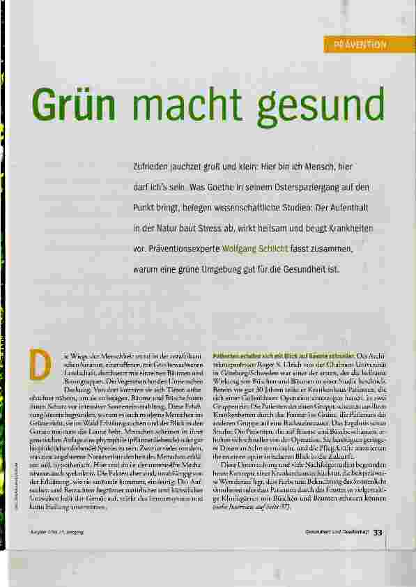 Vorschauseite 2: Grün macht gesund