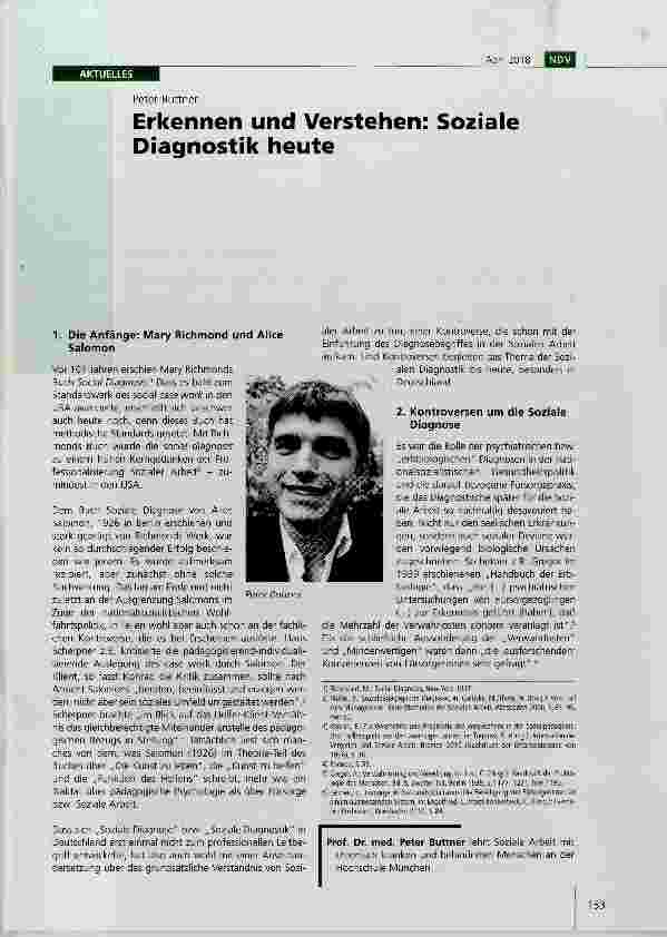 Vorschauseite 1: Erkennen und Verstehen: Soziale Diagnostik heute