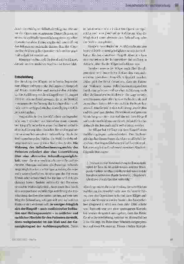Vorschauseite 2: Aufklärung vor einer OP an der Lendenwirbelsäule