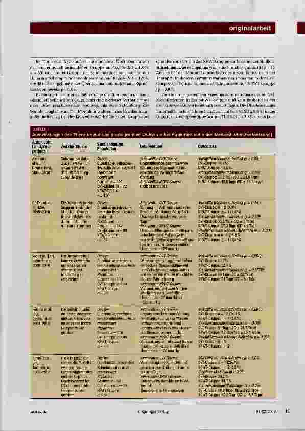 Vorschauseite 5: Unterdrucktherapie bei Mediastinitis nach einer offenen Herzoperation Eine systematische Literaturübersichtsarbeit