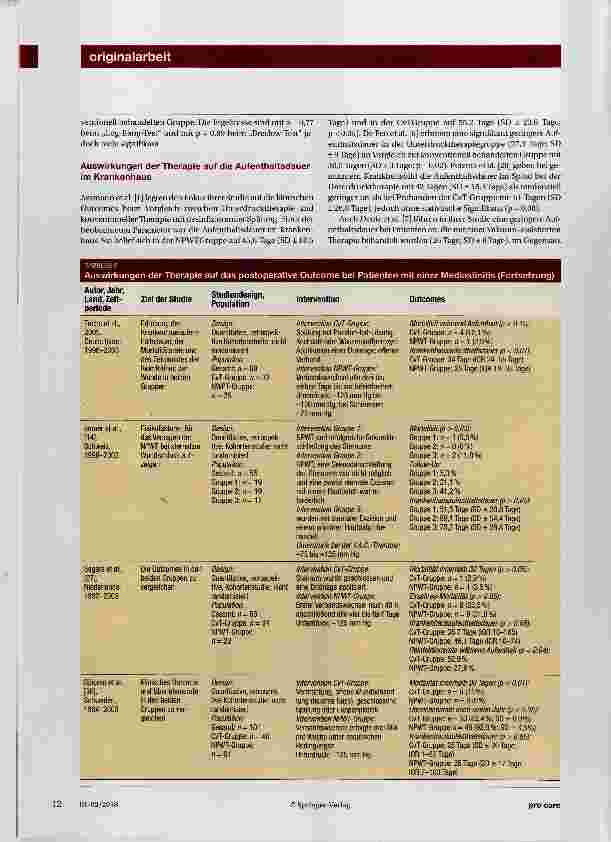 Vorschauseite 6: Unterdrucktherapie bei Mediastinitis nach einer offenen Herzoperation Eine systematische Literaturübersichtsarbeit