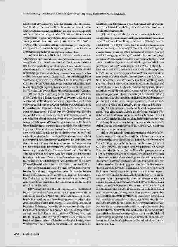 Vorschauseite 4: Beachtliche Zustimmungsverweigerung wegen fehlerhafter Auswahlkriterien