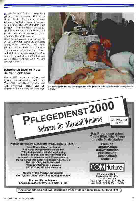 Vorschauseite 2: Stille Begegnungen Im Umgang mit Dementen sagt eine Geste oft mehr als Worte