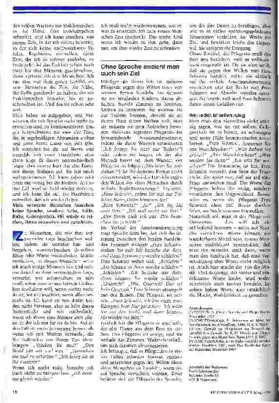 Vorschauseite 5: Stille Begegnungen Im Umgang mit Dementen sagt eine Geste oft mehr als Worte
