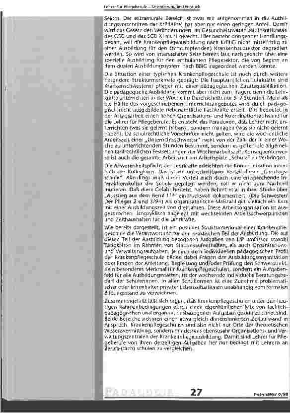 Vorschauseite 4: Lehrer für Pflegeberufe - Orientierung im Umbruch