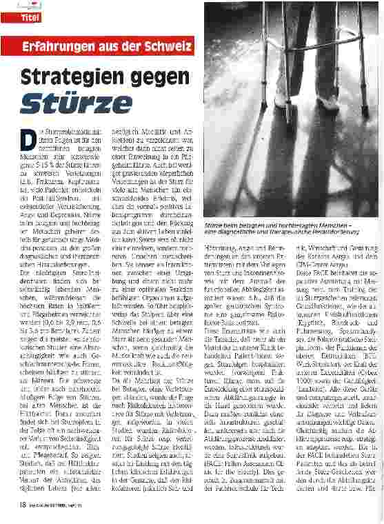 Vorschauseite 1: Strategien gegen Stürze Erfahrungen aus der Schweiz