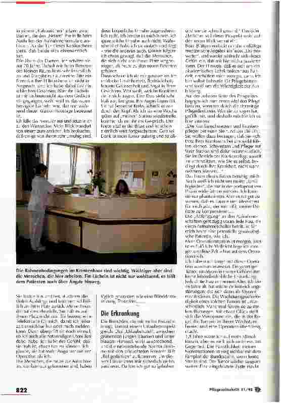 Vorschauseite 2: Erfahrungen, die sehr nachdenklich stimmen Zehn Tage Patientin auf einer gynäkologischen Station (Teil 1)