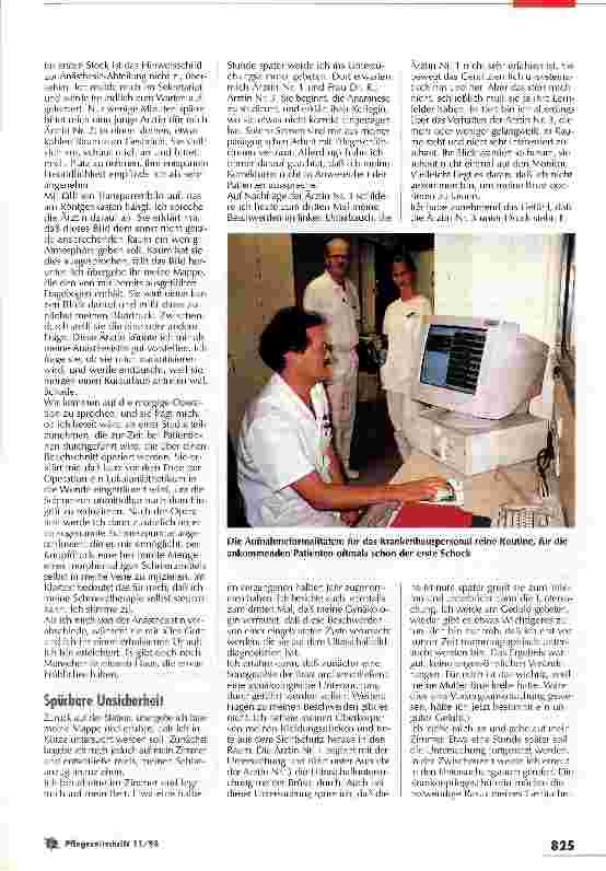 Vorschauseite 5: Erfahrungen, die sehr nachdenklich stimmen Zehn Tage Patientin auf einer gynäkologischen Station (Teil 1)