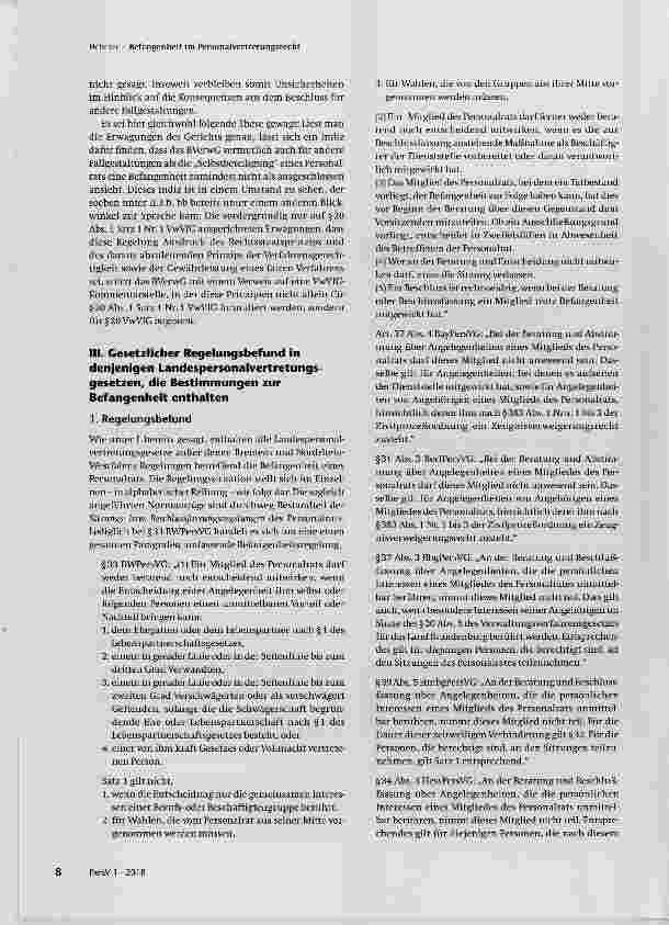 Vorschauseite 5: Befangenheit im Personal- Vertretungsrecht