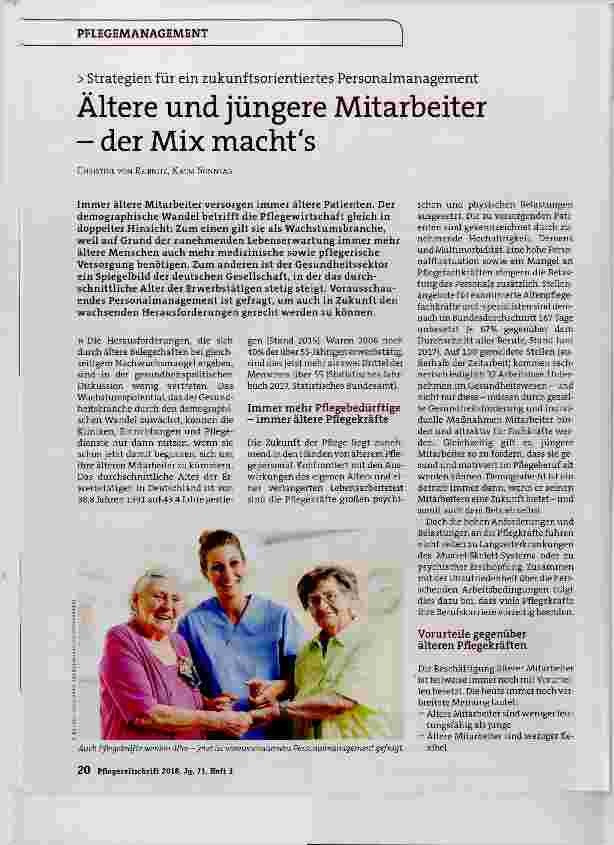 Vorschauseite 1: Ältere und jüngere Mitarbeiter der Mix macht‘s