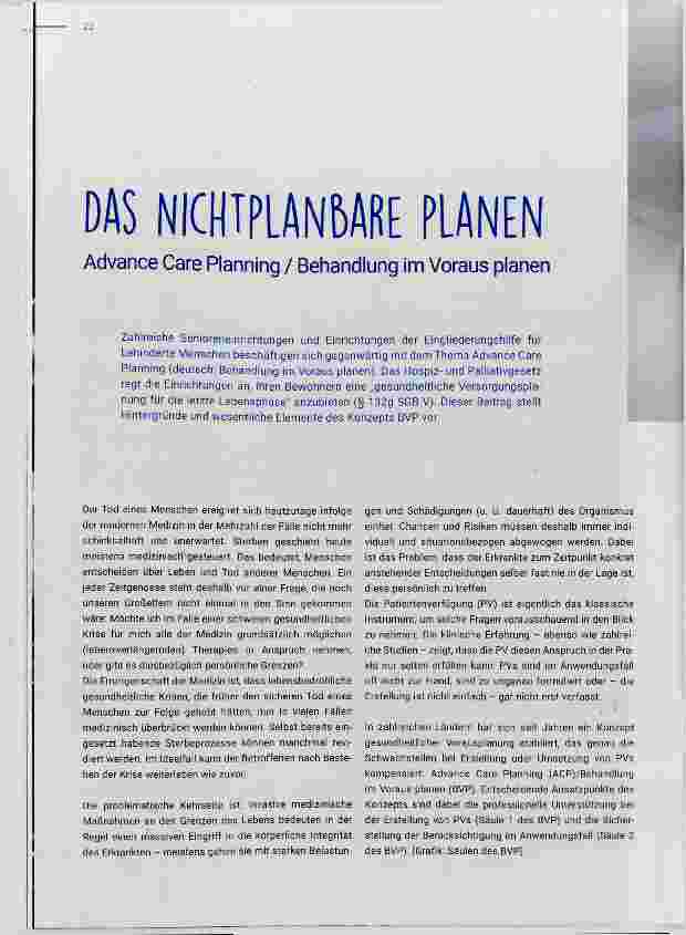 Vorschauseite 1: DAS NICHTPLANBARE PLANEN