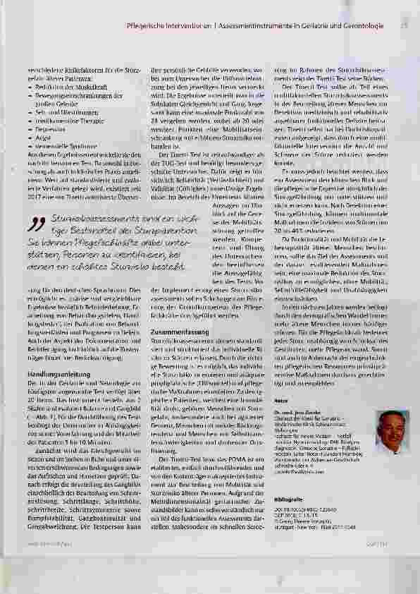 Vorschauseite 3: Assessment Tinetti-Test (Performance Oriented Mobility Assessment - POMA)