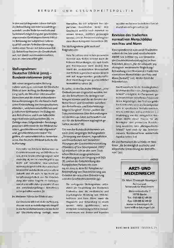 Vorschauseite 3: Intersexualität, medizinisches Handeln und Personenstandsrecht ein Paradigmenwechsel