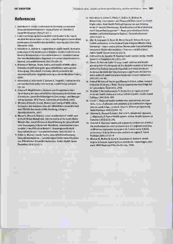 Vorschauseite 4: Gesundheitskonferenzen in Deutschland, Österreich und Frankreich