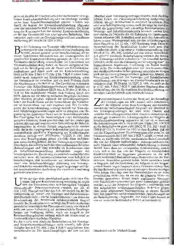 Vorschauseite 2: Versorgungsvertrag für Krankenhaus/Reha-Einrichtung Urteil des BSG vom 19. 11. 1997 - 3 RK 1/97