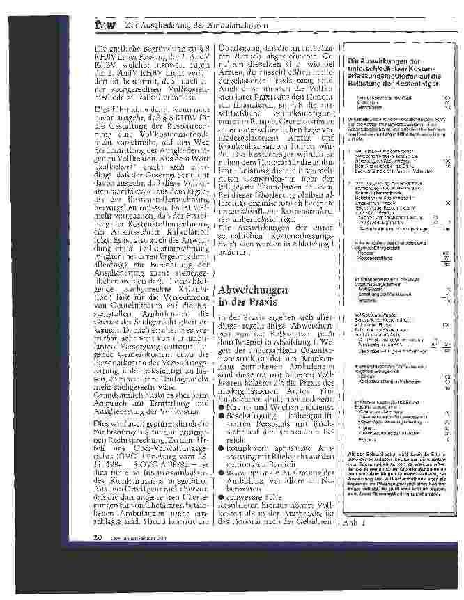 Vorschauseite 2: Zur Ausgliederung der Ambulanzkosten Aus Sicht des Wirtschaftsprüfers