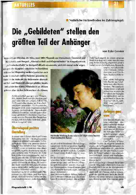 Vorschauseite 1: Die Gebildeten stellen den größten Anteil der Anhänger Natürliche Heilmethoden im Zahlenspiegel