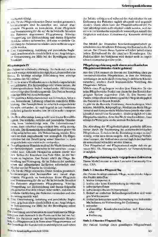 Vorschauseite 5: Kategorisierung der Patienten nach Pflegebedürftigkeit