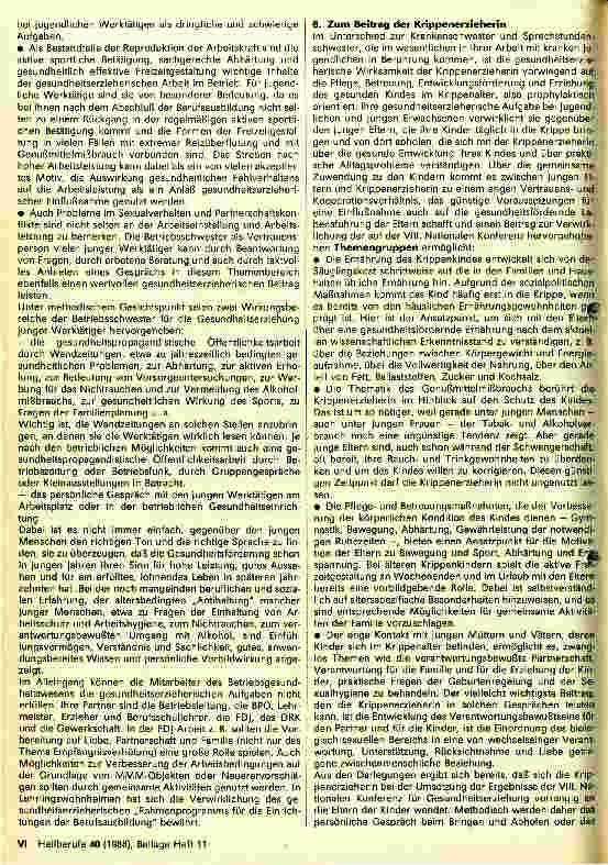 Vorschauseite 6: Jugend und Gesundheit Schwerpunkte für die Tätigkeit mittlerer medizinischer Fachkräfte