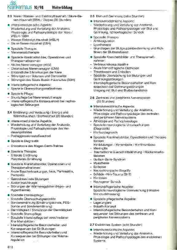 Vorschauseite 3: DKG-Empfehlung zur Weiterbildung für Krankenpflegepersonen in der Intensivpflege (II)