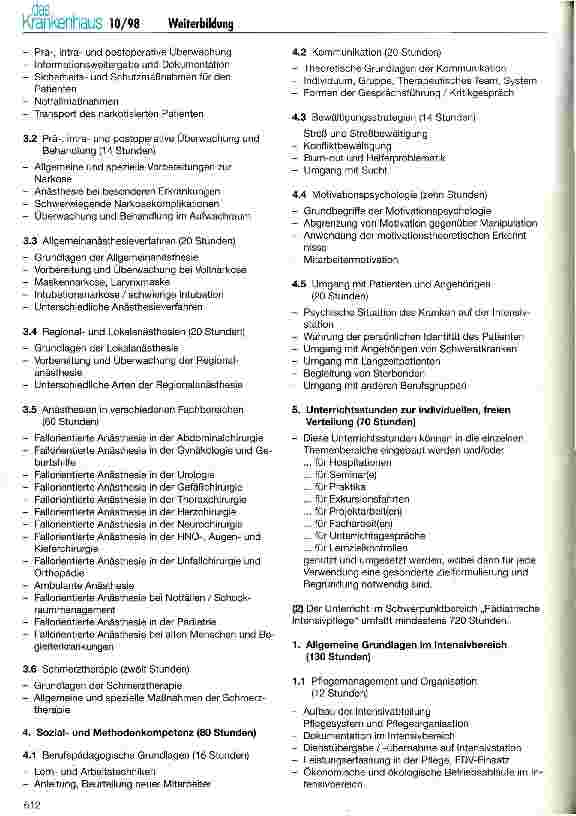 Vorschauseite 5: DKG-Empfehlung zur Weiterbildung für Krankenpflegepersonen in der Intensivpflege (II)