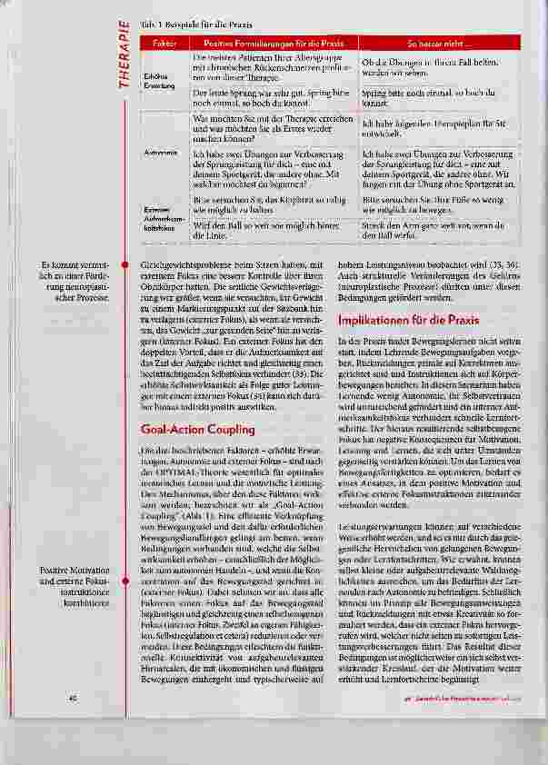 Vorschauseite 4: Die OPTIMAL-Theorie motorischen Lernens